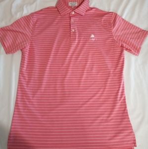 Peter Millar Summer Comfort pink white polo